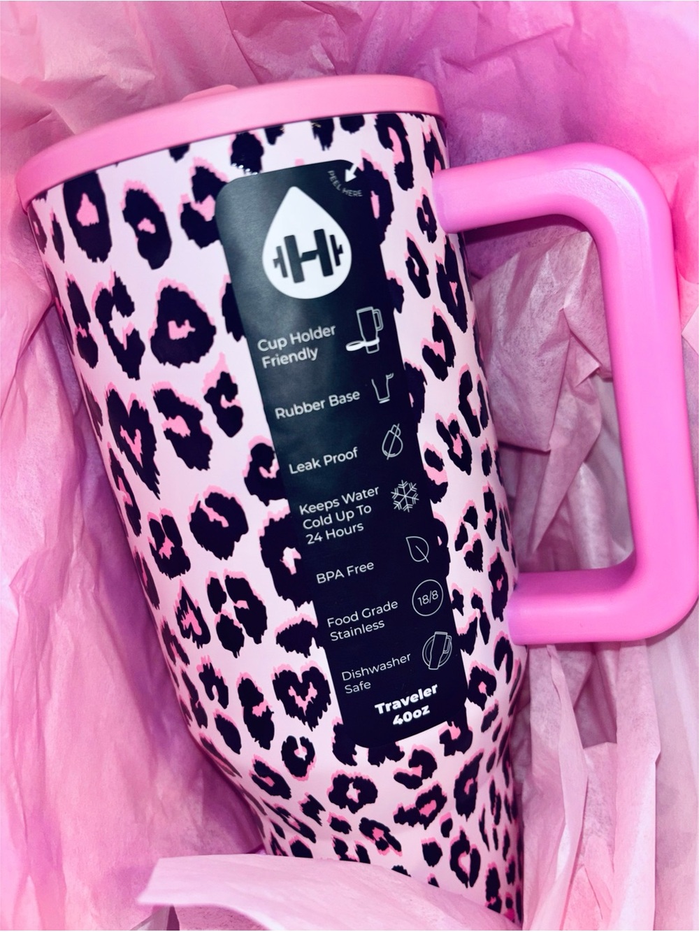 VS PINK X HydroJug 2026 LIMITED EDITION PINK LEOPARD 40 oz TUMBLER
